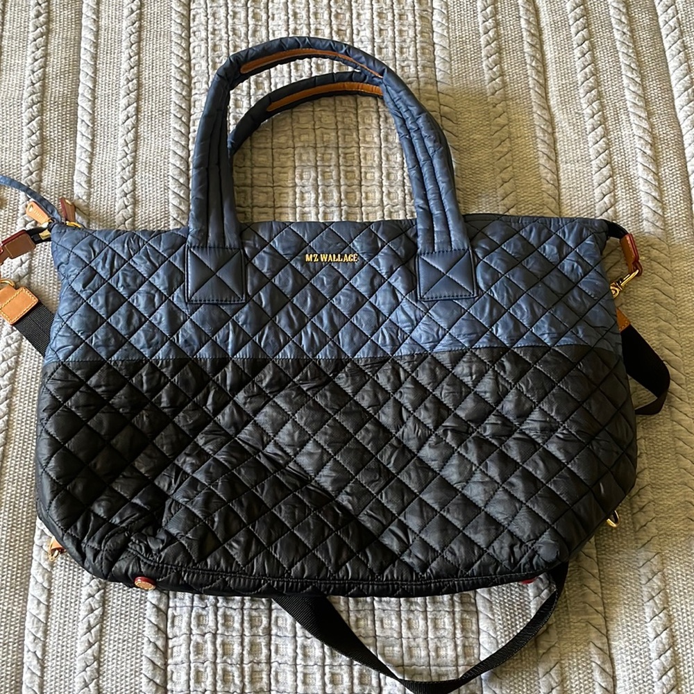 MZ Wallace Navy/Black Colorblock Large Sutton